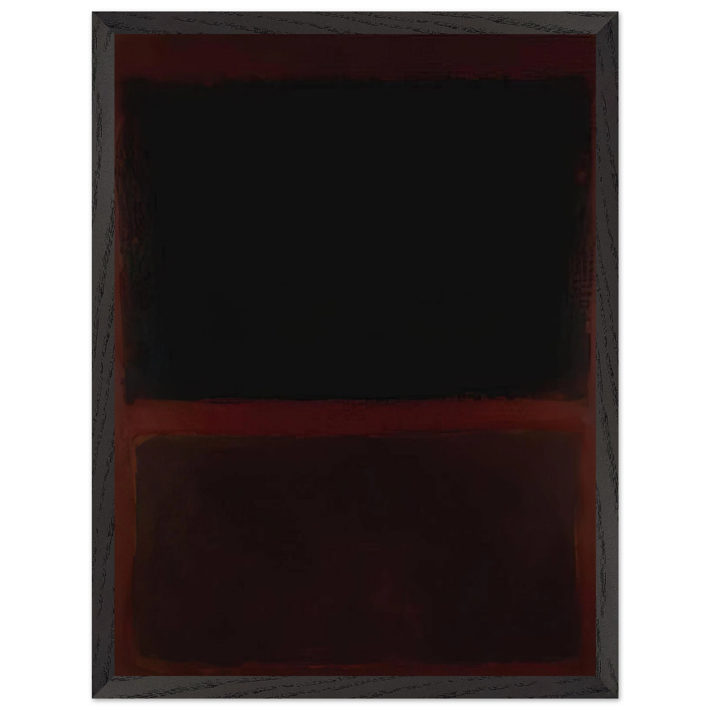 Mark Rothko - Black on Dark Sienna on Purple - 1960 Wall Art - 60x80 cm / 24x32 inches - Premium Wooden Framed Poster With Fine Art Paper-canvas - White frame