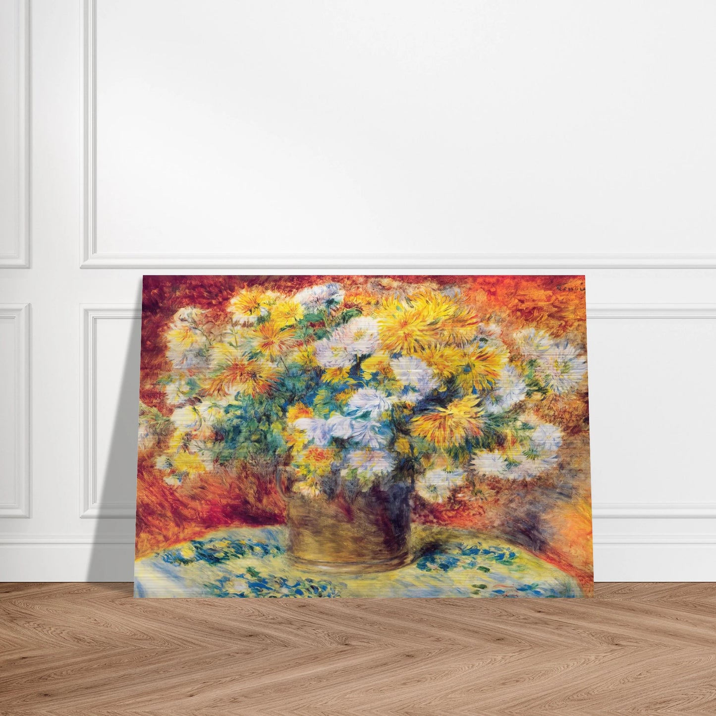 Chrysan the mums - Pierre-Auguste Renoir Brushed Aluminum Print - 70x100 cm / 28x40 inches | Pierre-Auguste Renoir Aluminum Print | Pierre-Auguste Renoir Prints