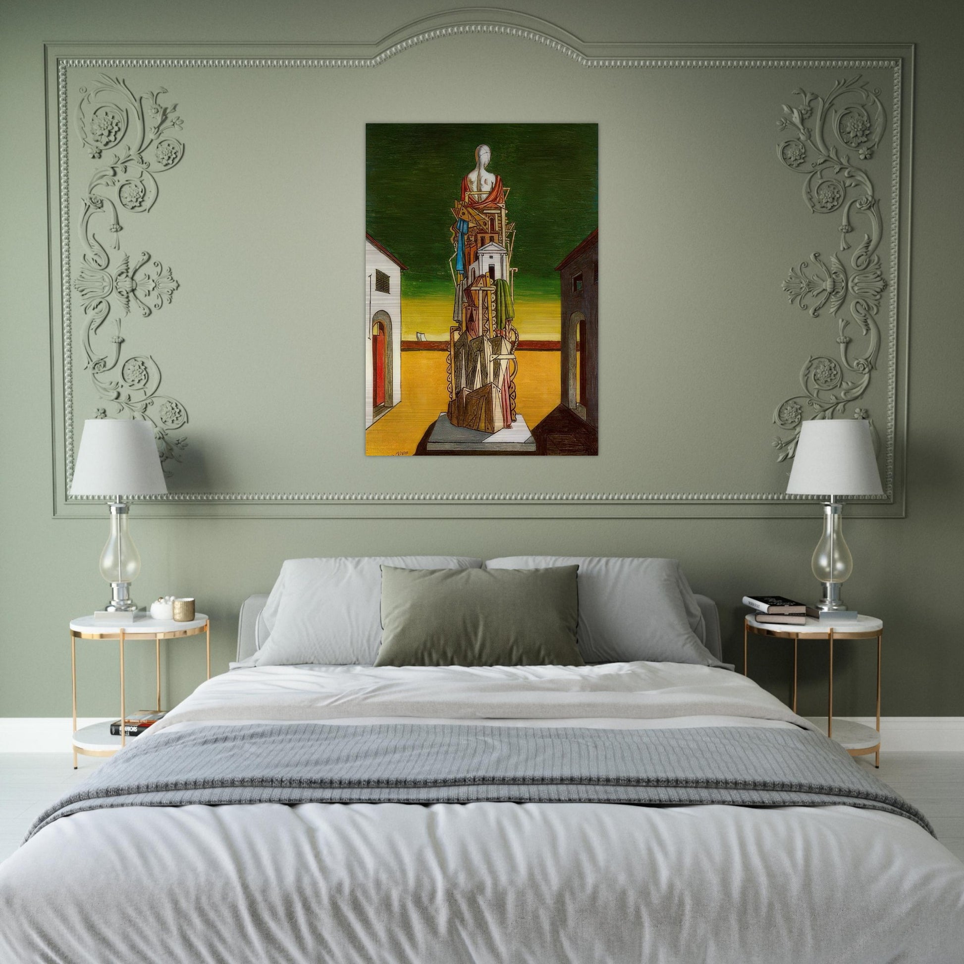 THE GREAT METAPHYSICIAN 1971 - Giorgio de Chirico Brushed Aluminum Print - 70x100 cm / 28x40 inches | Giorgio de Chirico Aluminum Print | Giorgio de Chirico Prints