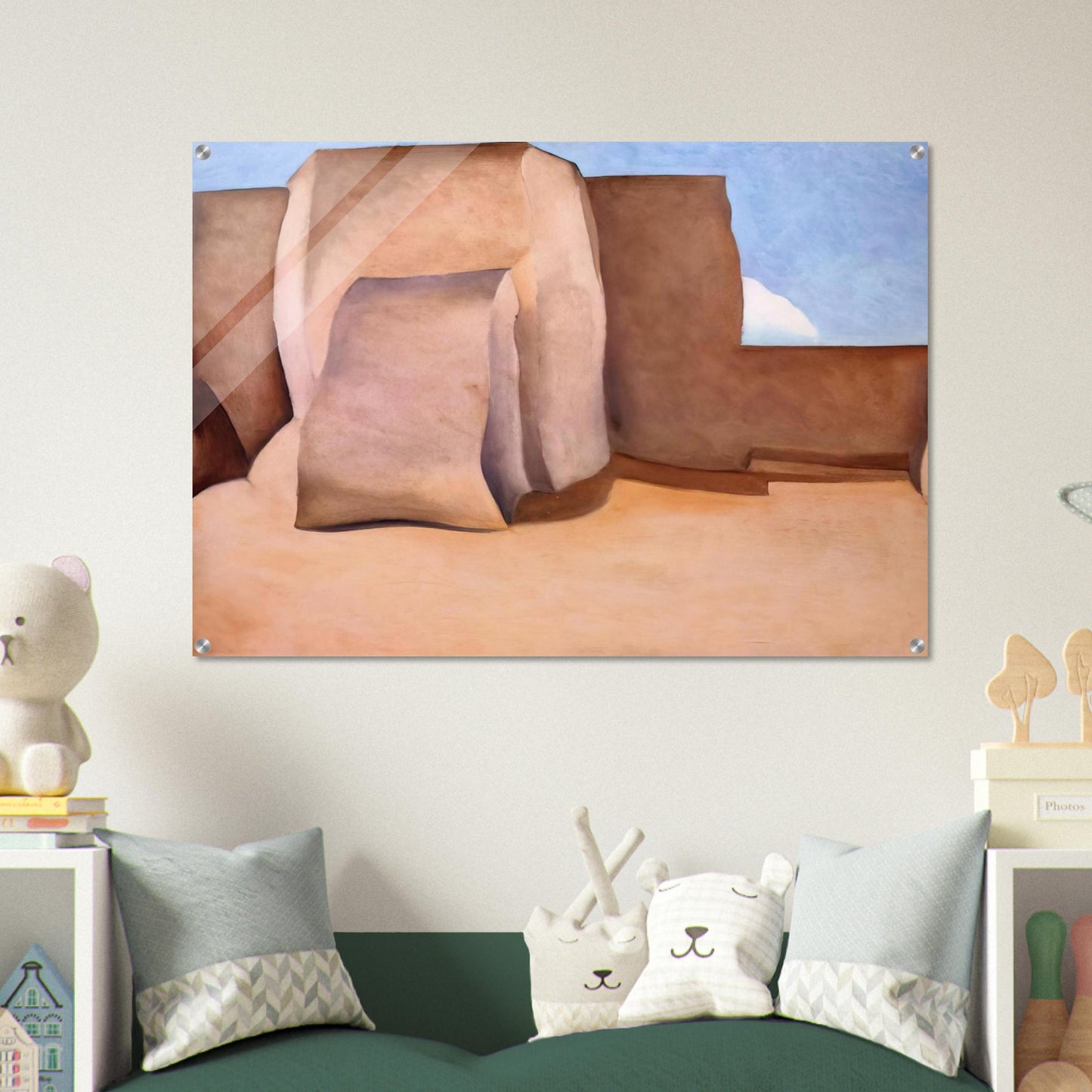 Ranchos Church, New Mexico - Georgia O'Keeffe Acrylic Print - 70x100 cm / 28x40″ inches