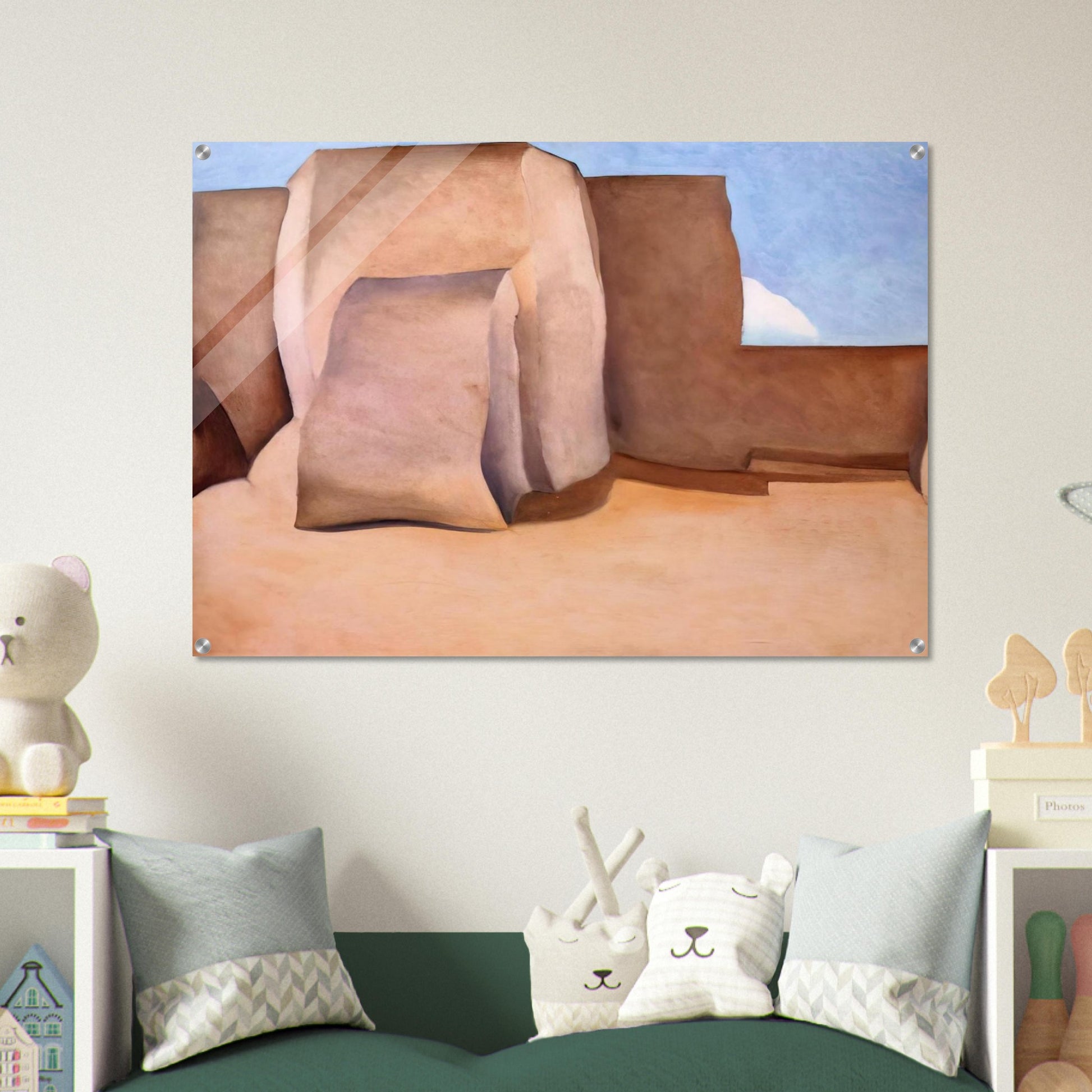 Ranchos Church, New Mexico - Georgia O'Keeffe Acrylic Print - 70x100 cm / 28x40″ inches