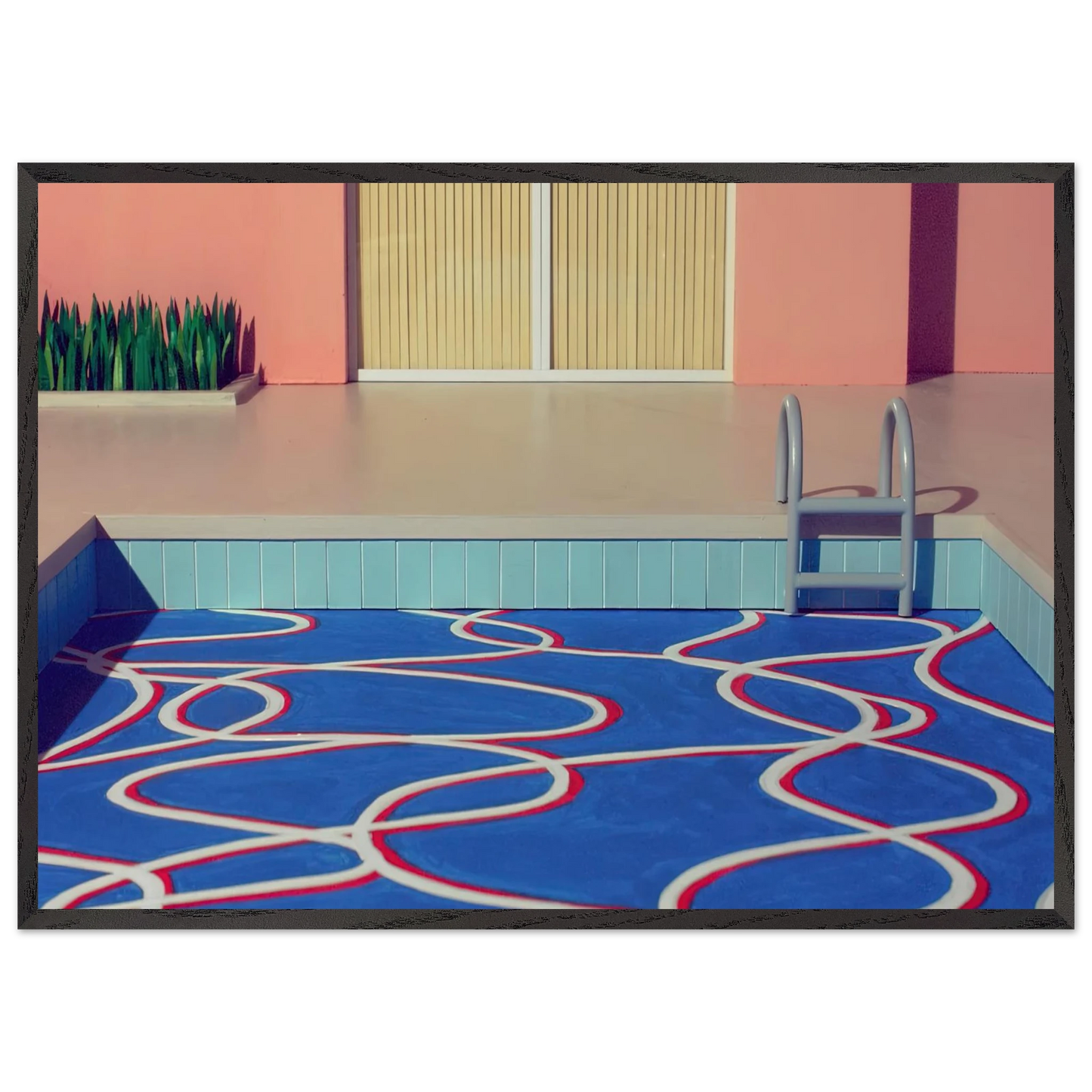 David Hockney - David Hockney Wall art - 13x18 cm / 5x7 inches - Premium Wooden Framed Poster With Fine Art Paper-canvas - Black frame