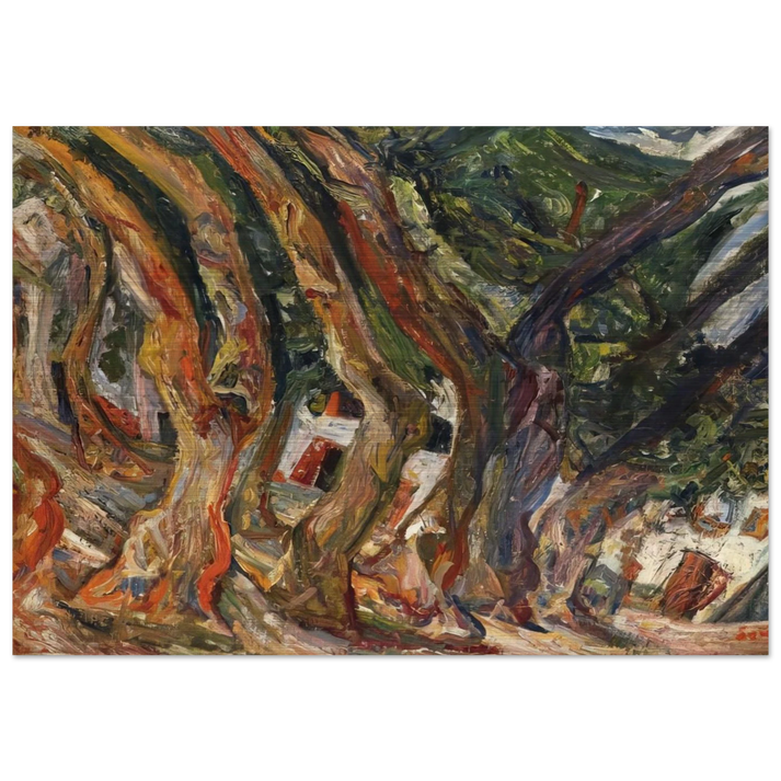 PLANE TREES AT CERET 1920 0 - Chaim Soutine Brushed Aluminum Print - 70x100 cm / 28x40 inches | Chaim Soutine Aluminum Print | Chaim Soutine Prints