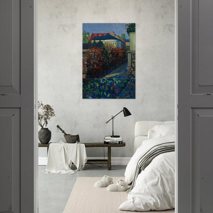 BLICK AUS DER BONNER WOHNUNG - Gabriele Munter Brushed Aluminum Print - 70x100 cm / 28x40 inches | Gabriele Munter Aluminum Print | Gabriele Munter Prints