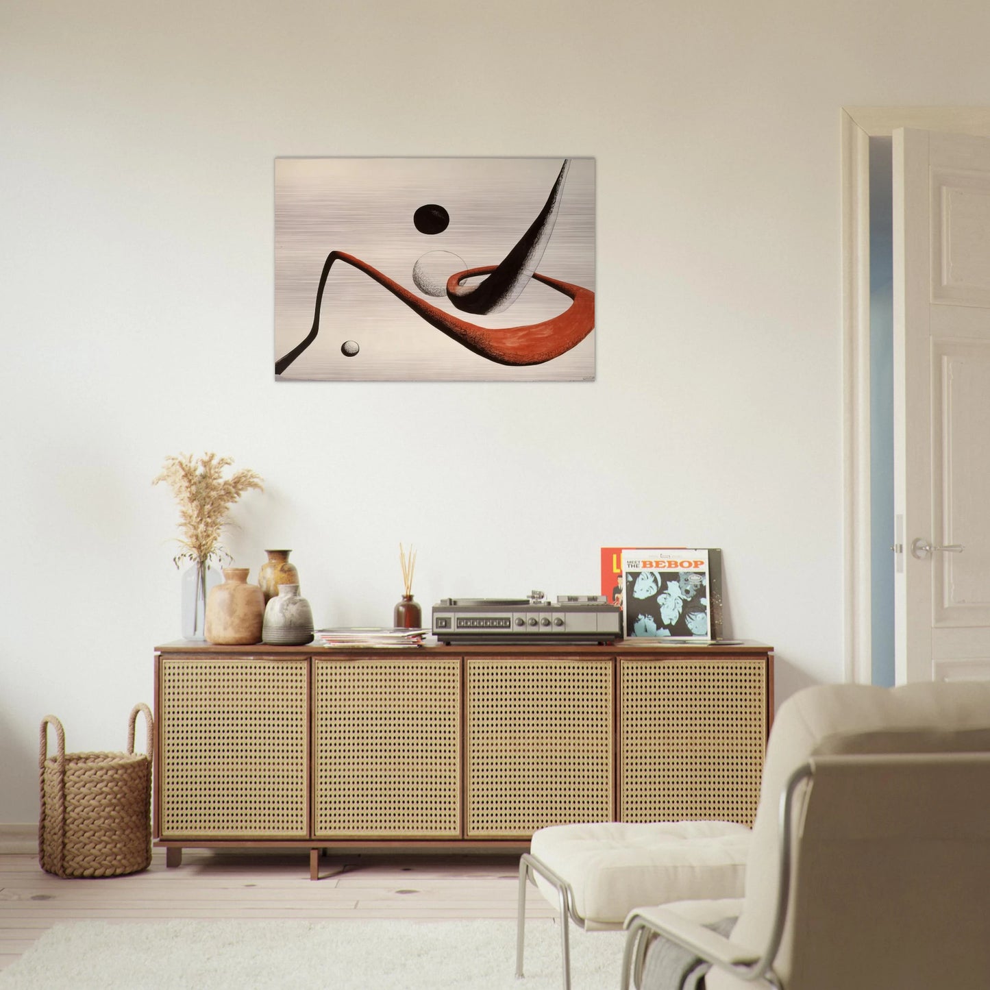 SPACE TUNNEL 1932 - Alexander Calder Brushed Aluminum Print - 70x100 cm / 28x40 inches | Alexander Calder Aluminum Print | Alexander Calder Prints