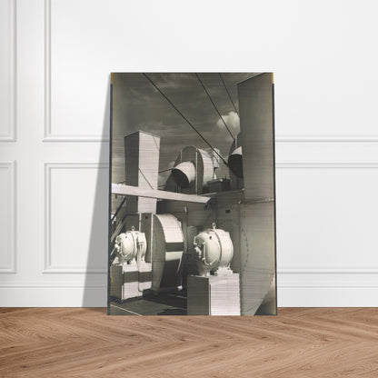 Upper Deck - 1928 - Charles Sheeler Brushed Aluminum Print - 70x100 cm / 28x40 inches | Charles Sheeler Aluminum Print | Charles Sheeler Prints