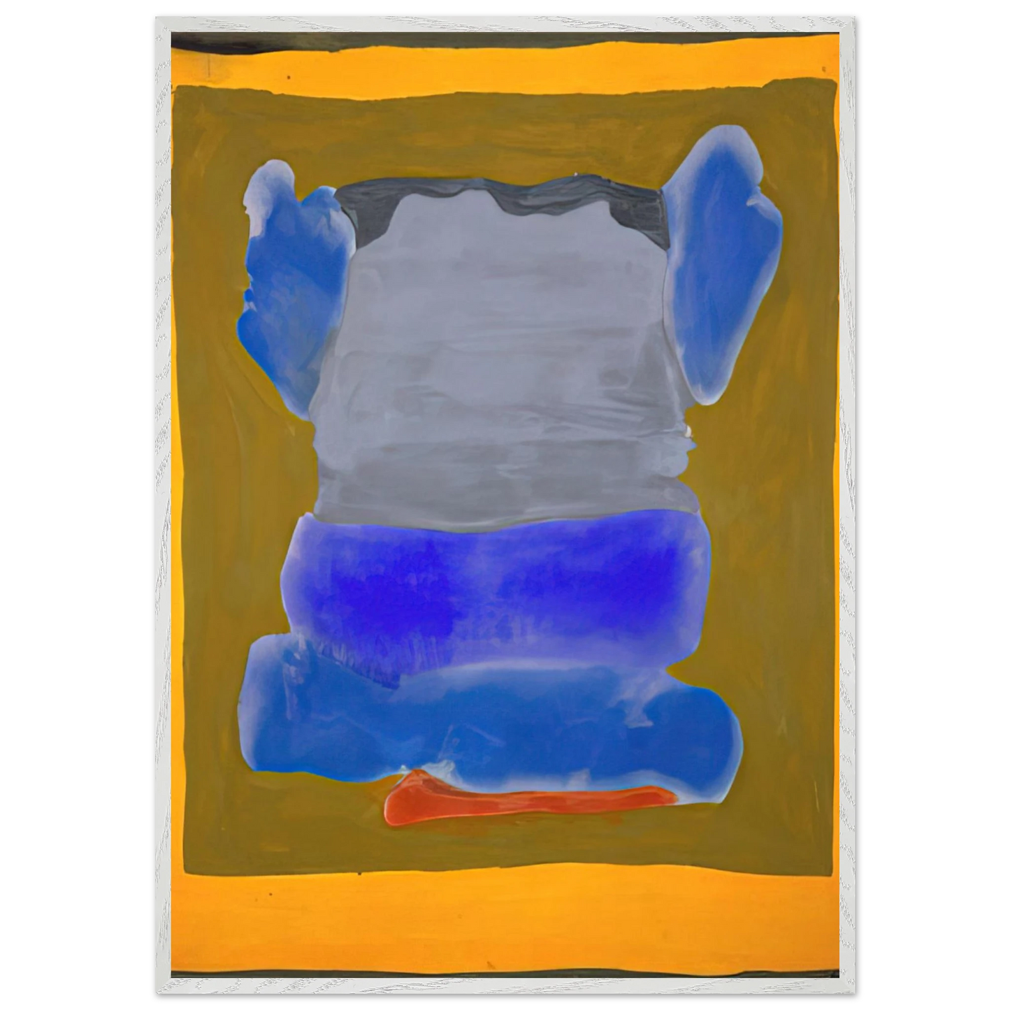 Helen Frankenthaler - Buddha s Court - 1964 Wall art - 45x60 cm / 18x24 inches - Premium Wooden Framed Poster With Fine Art Paper-canvas - White frame