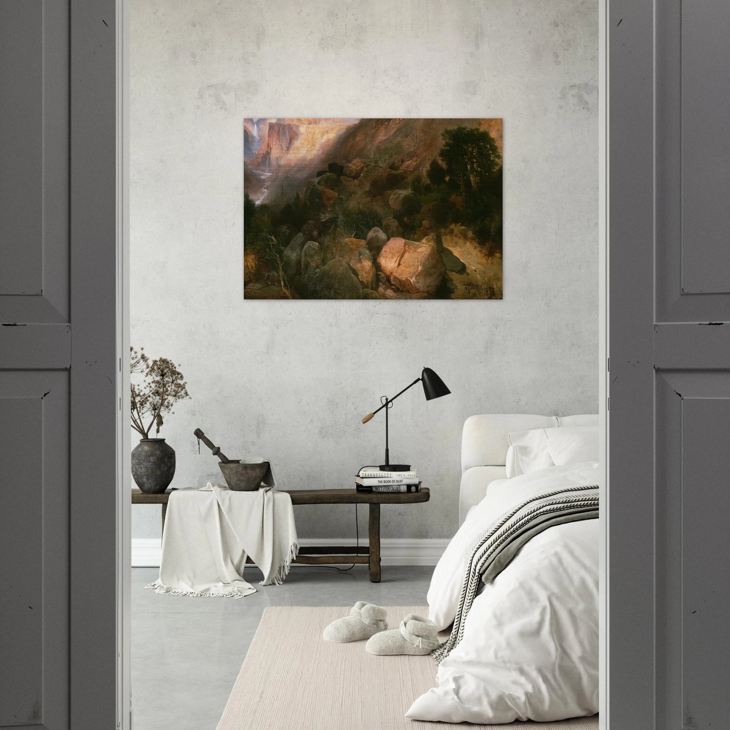 Golden Gate Yellowstone National Park - Thomas Moran Brushed Aluminum Print - 70x100 cm / 28x40 inches | Thomas Moran Aluminum Print | Thomas Moran Prints