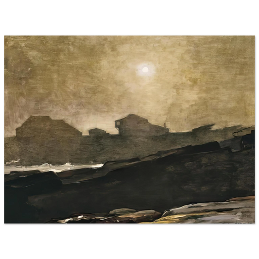 Winslow Homer - THE ARTISTS STUDIO IN AFTERNOON FOG 1894  75x100 cm / 30x40inches Fine Art Poster