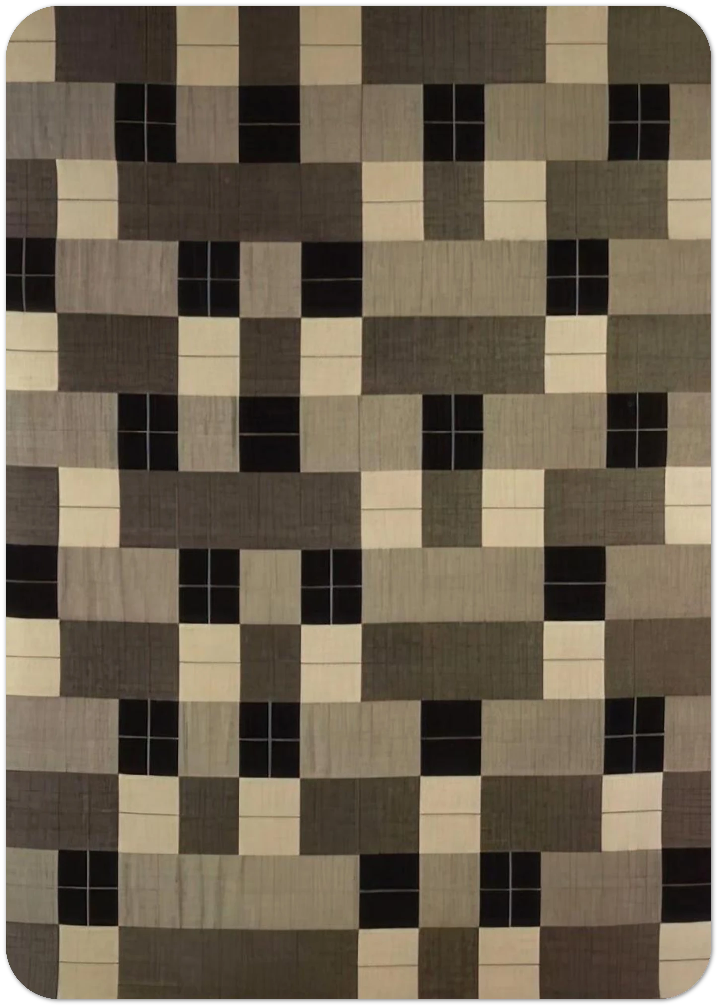 BLACK WHITE GRAY 1964 By Anni Albers Pack of 10 Post Cards | Anni Albers Post Cards | A6 (10.5 x 14.8 cm) - 4.1 x 5.8 inches