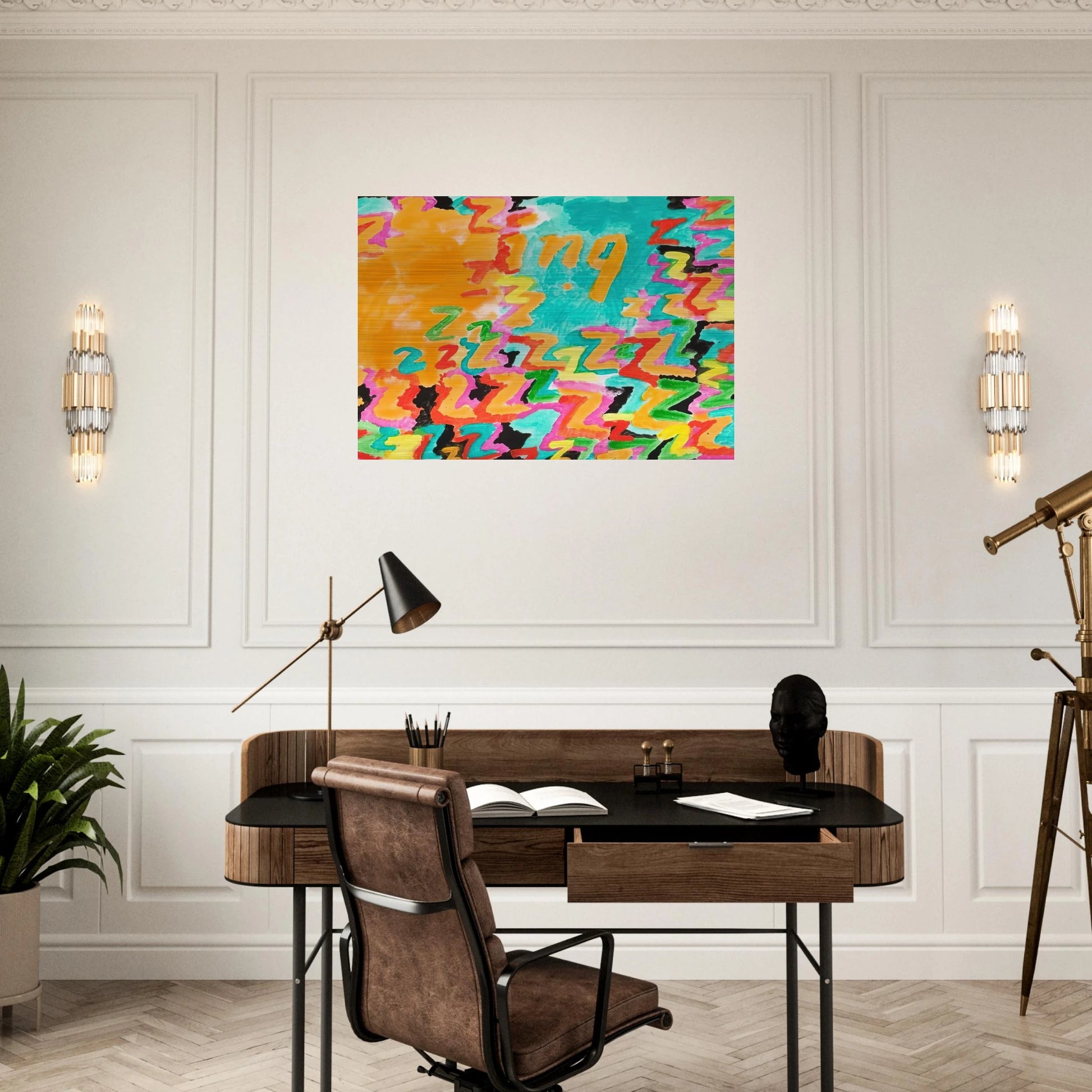 Untitled z-ing - 1984 - Paul Thek Brushed Aluminum Print - 70x100 cm / 28x40 inches | Paul Thek Aluminum Print | Paul Thek Prints