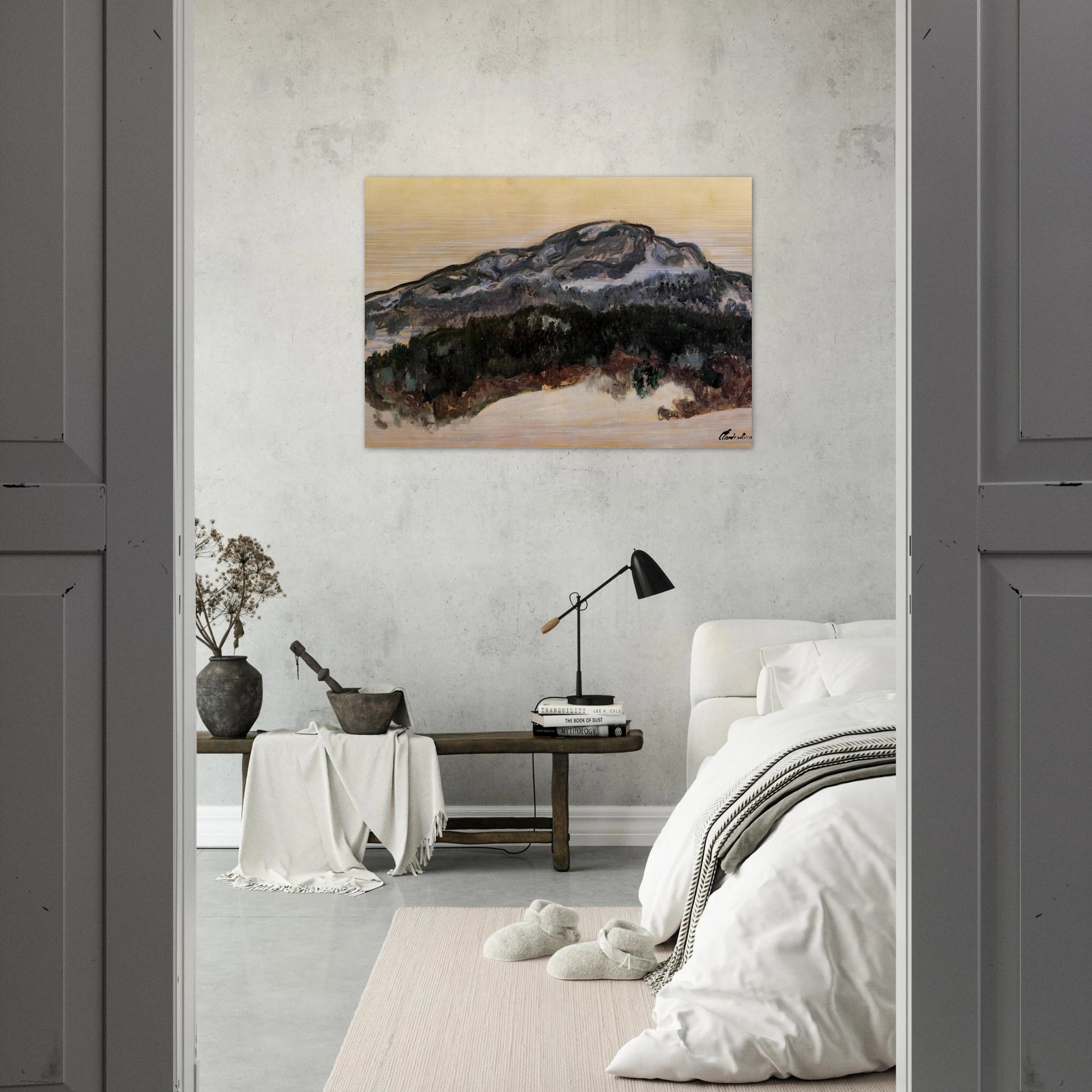 Mount Kolsaas, Norway - claude monet Brushed Aluminum Print - 70x100 cm / 28x40 inches | claude monet Aluminum Print | claude monet Prints