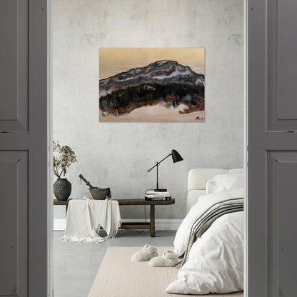 Mount Kolsaas, Norway - claude monet Brushed Aluminum Print - 70x100 cm / 28x40 inches | claude monet Aluminum Print | claude monet Prints
