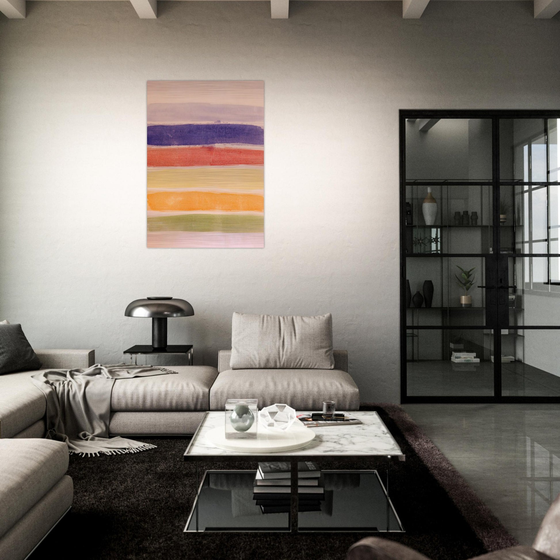 Meadow - 1981 - Ronnie Landfield Brushed Aluminum Print - 70x100 cm / 28x40 inches | Ronnie Landfield Aluminum Print | Ronnie Landfield Prints