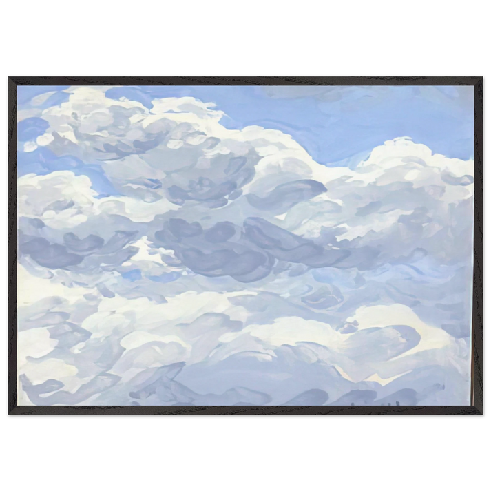 Study for Clouds II - 1979 - Neil Welliver 70x100 cm / 28x40 inches Framed Art Print – Black Wooden Frame