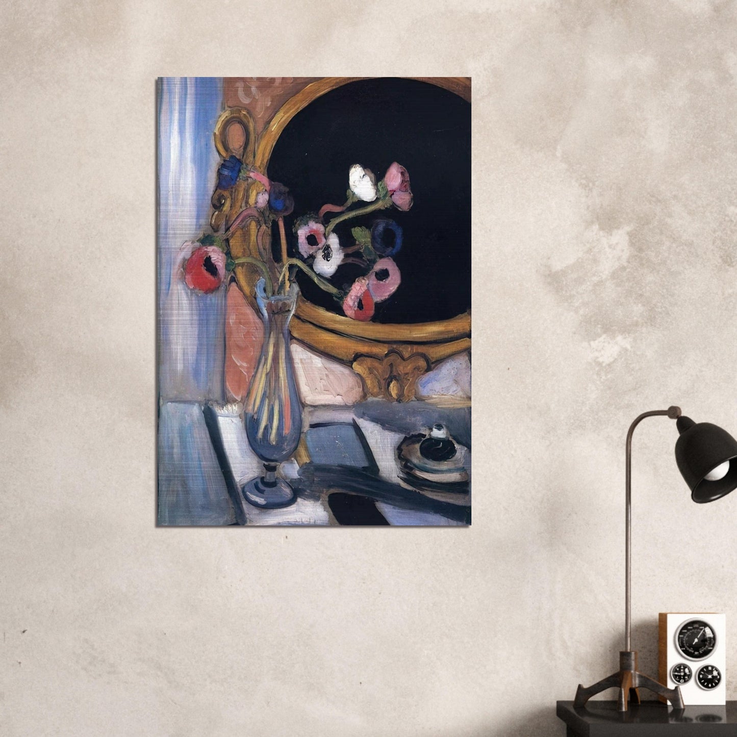 ANEMONE AND MIRROR 1920 - Henri Matisse Brushed Aluminum Print - 70x100 cm / 28x40 inches | Henri Matisse Aluminum Print | Henri Matisse Prints
