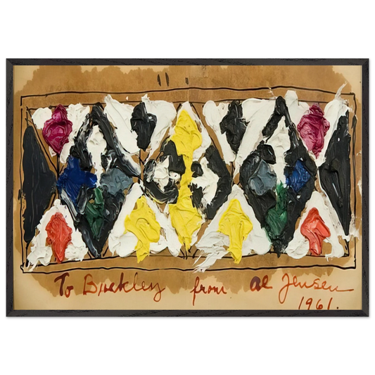 Untitled - 1961 N6 - Alfred Jensen 70x100 cm / 28x40 inches Framed Art Print – Black Wooden Frame