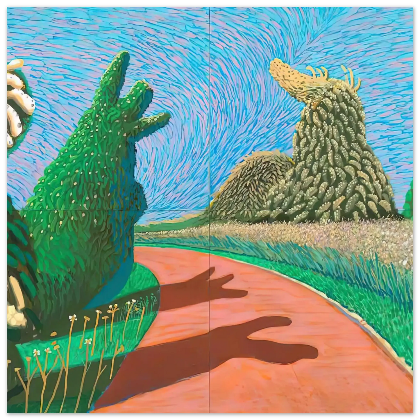 David Hockney - David Hockney Wall art - 45x60 cm / 18x24 Inches - Premium Wooden Framed Poster With Fine Art Paper - Wood frame