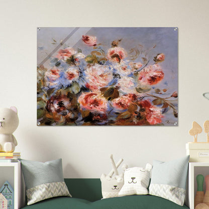 Roses from Wargemont - Pierre-Auguste Renoir Acrylic Print - 70x100 cm / 28x40″ inches | Pierre-Auguste Renoir Wall Art | Pierre-Auguste Renoir Prints