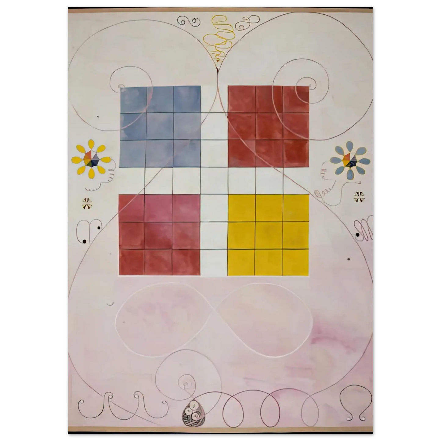 Hilma af Klint - DE TIO ST RSTA N 10 ALDERDOMEN 1907 Wall art - 50x70 cm / 20x28 Inches - Fine Art Poster - -