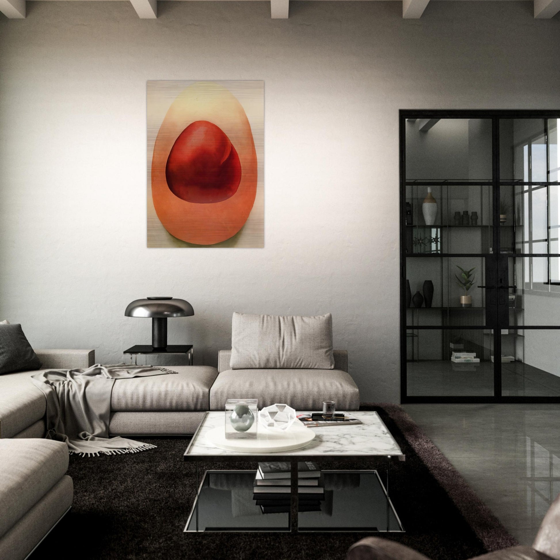 Red and Pink Rocks - Georgia O'Keeffe Brushed Aluminum Print - 70x100 cm / 28x40 inches | Georgia O'Keeffe Aluminum Print | Georgia O'Keeffe Prints