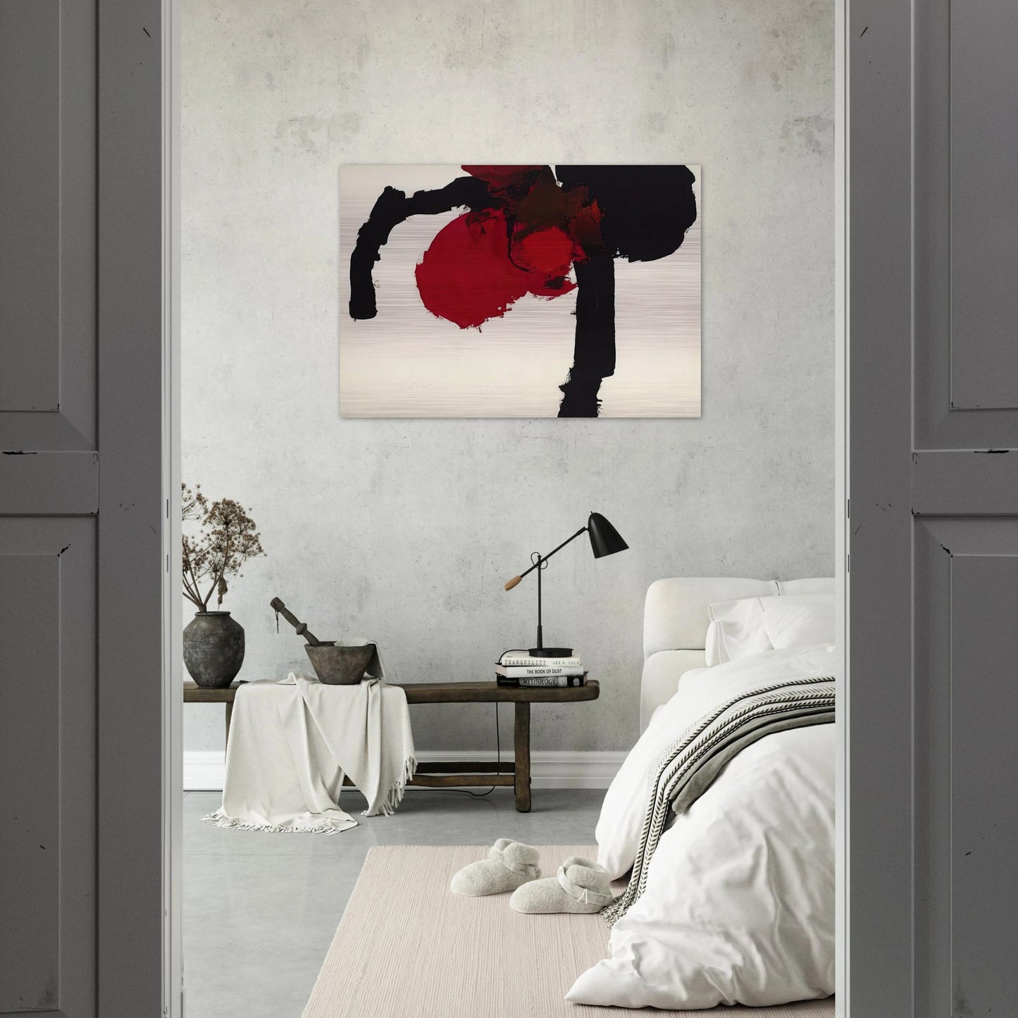 COMPOSITION 1964 - Luis Feito Brushed Aluminum Print - 70x100 cm / 28x40 inches | Luis Feito Aluminum Print | Luis Feito Prints
