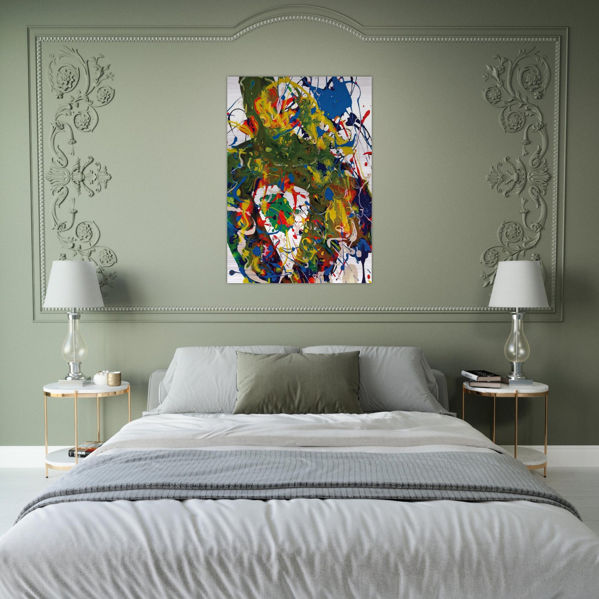 Untitled  SFP94-65  SFF 1739  - Sam Francis Brushed Aluminum Print - 70x100 cm / 28x40 inches | Sam Francis Aluminum Print | Sam Francis Prints