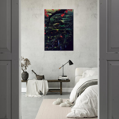 California Memories - Eyvind Earle Brushed Aluminum Print - 70x100 cm / 28x40 inches | Eyvind Earle Aluminum Print | Eyvind Earle Prints