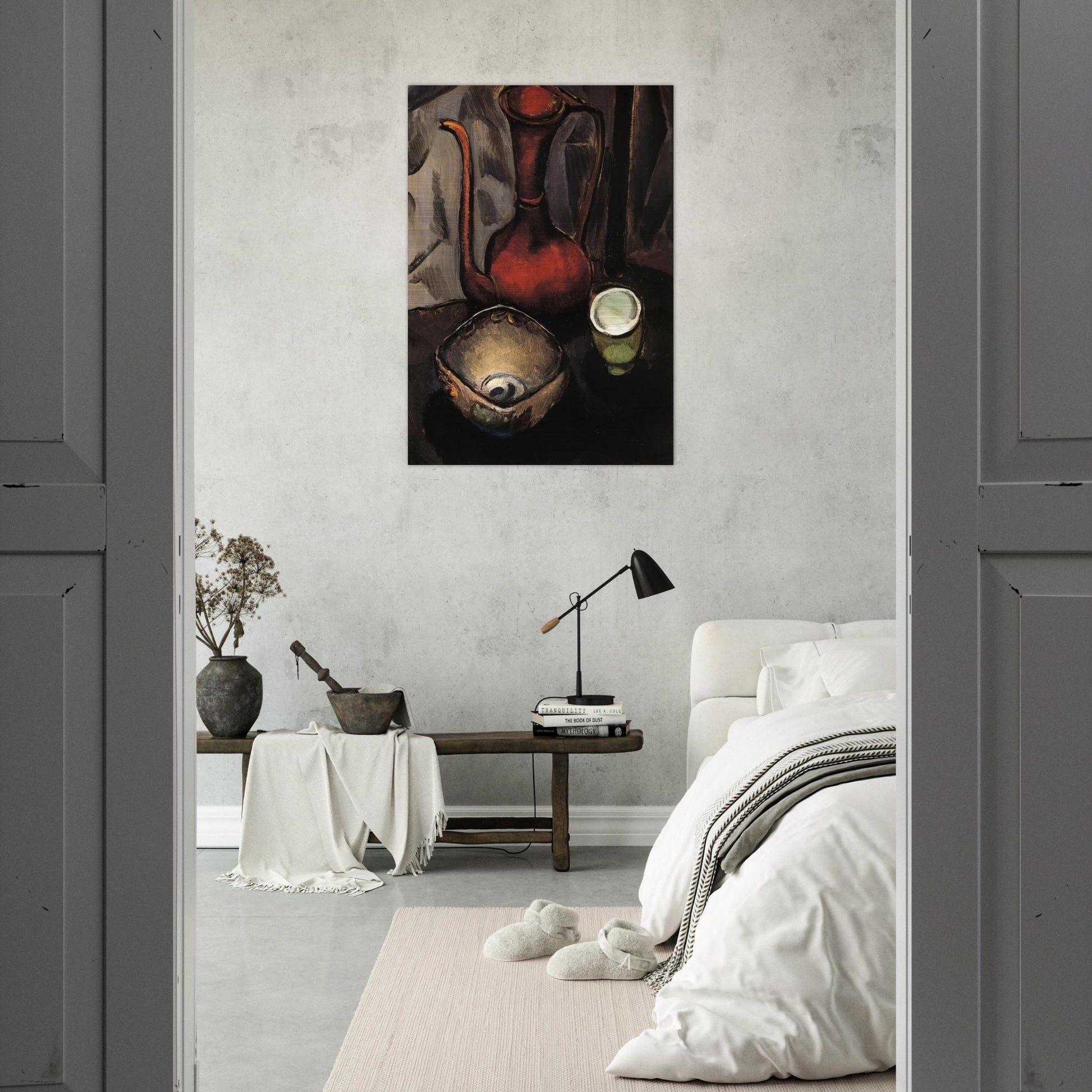 STILL LIFE WITH RED TEA KETTLE - Man Ray Brushed Aluminum Print - 70x100 cm / 28x40 inches | Man Ray Aluminum Print | Man Ray Prints