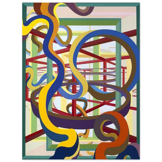 Al Held - Vorcex IV  75x100 cm / 30x40inches Fine Art Poster