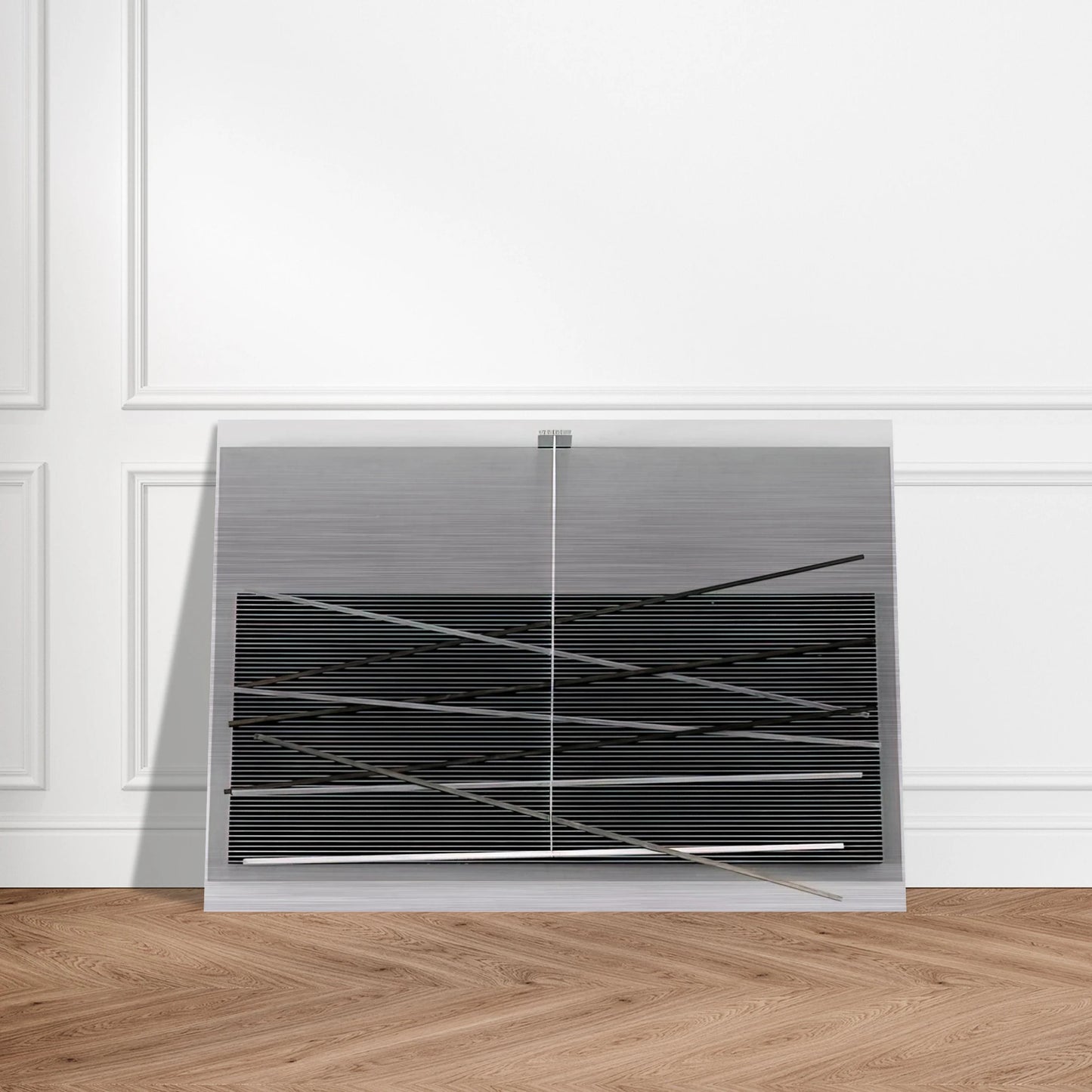 VIBRATIONS M TALLIQUES 1969 - Jesus Rafael Soto Brushed Aluminum Print - 70x100 cm / 28x40 inches | Jesus Rafael Soto Aluminum Print | Jesus Rafael Soto Prints