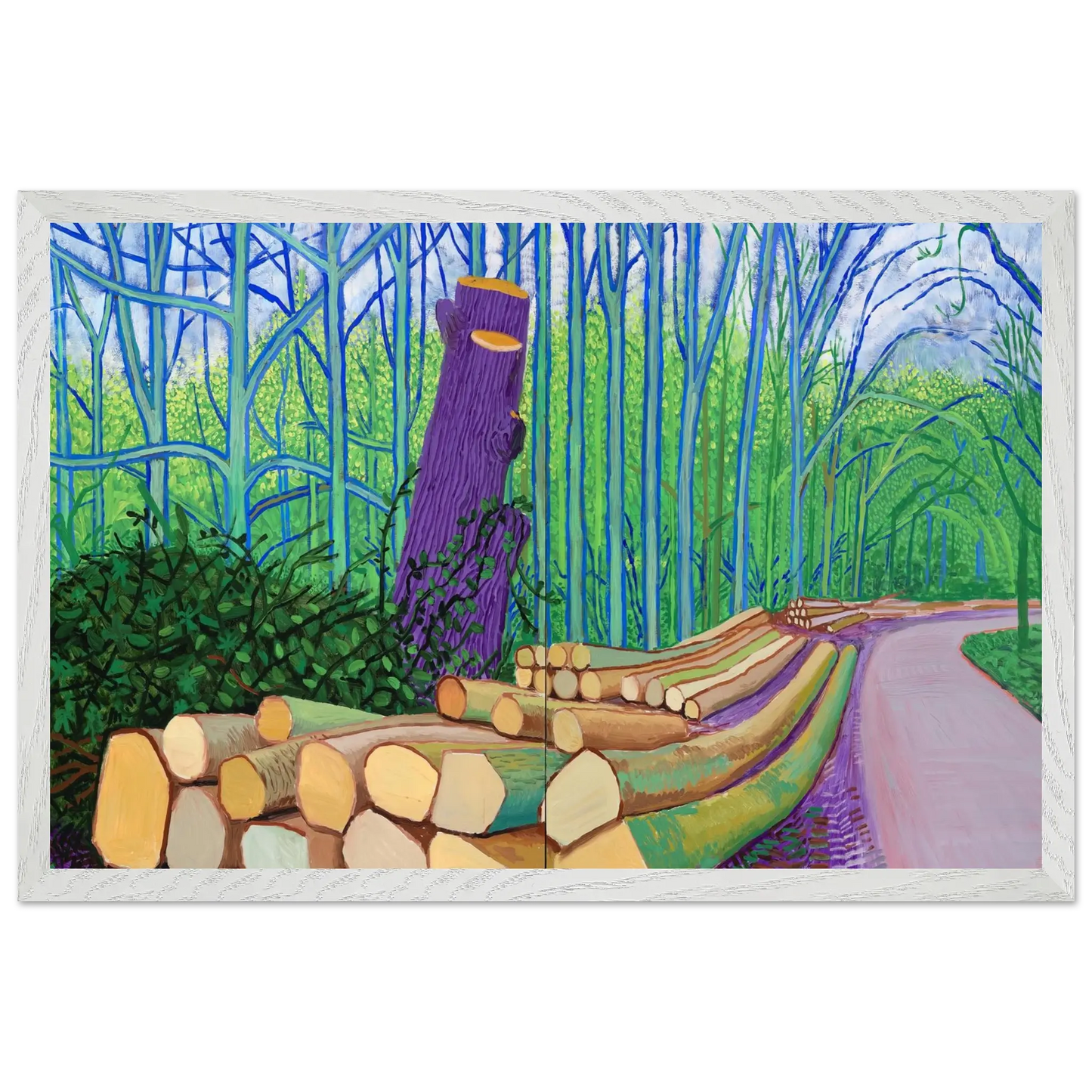 David Hockney - David Hockney Wall art - 70x100 cm / 28x40 Inches - Premium Wooden Framed Poster With Fine Art Paper - Black frame