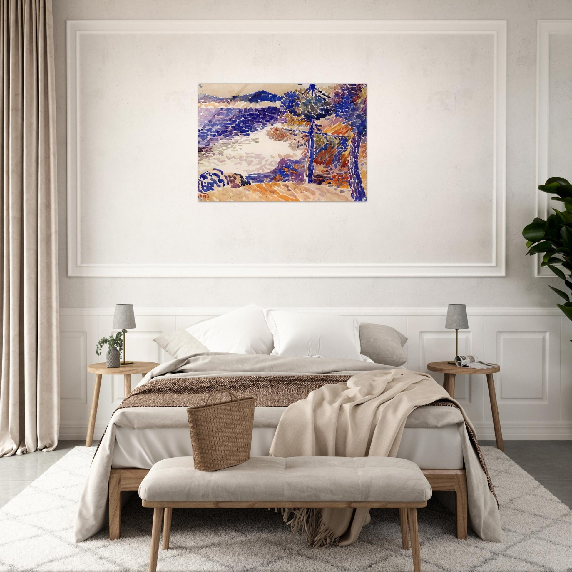 Pines by the Sea - Henri-Edmond Cross Acrylic Print - 70x100 cm / 28x40″ inches