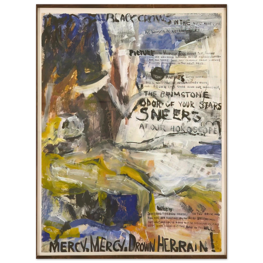 Grace Hartigan - THE ORANGES NO 1 BLACK CROWS 1949  75x100 cm / 30x40inches Fine Art Poster