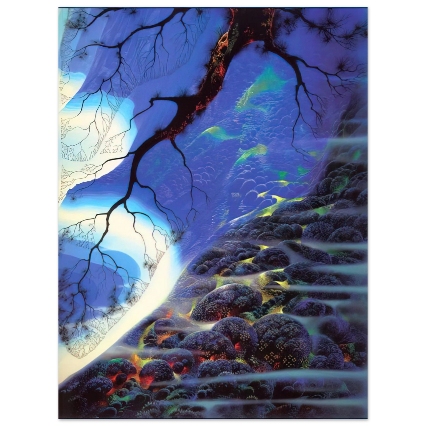 Eyvind Earle - Mystical Big Sur  75x100 cm / 30x40inches Fine Art Poster