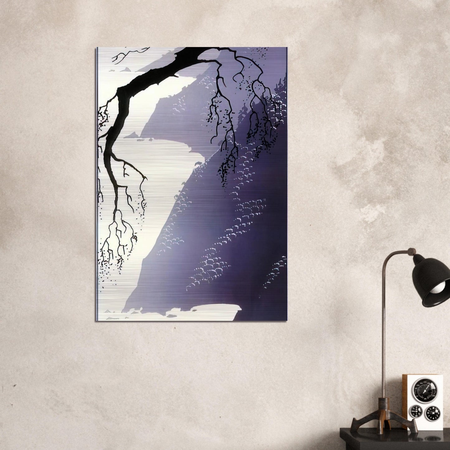 Gray Mist - Eyvind Earle Brushed Aluminum Print - 70x100 cm / 28x40 inches | Eyvind Earle Aluminum Print | Eyvind Earle Prints
