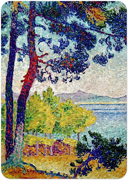 Afternoon at Pardigon, Var By Henri-Edmond Cross Pack of 10 Post Cards | Henri-Edmond Cross Post Cards | A6 (10.5 x 14.8 cm) - 4.1 x 5.8 inches