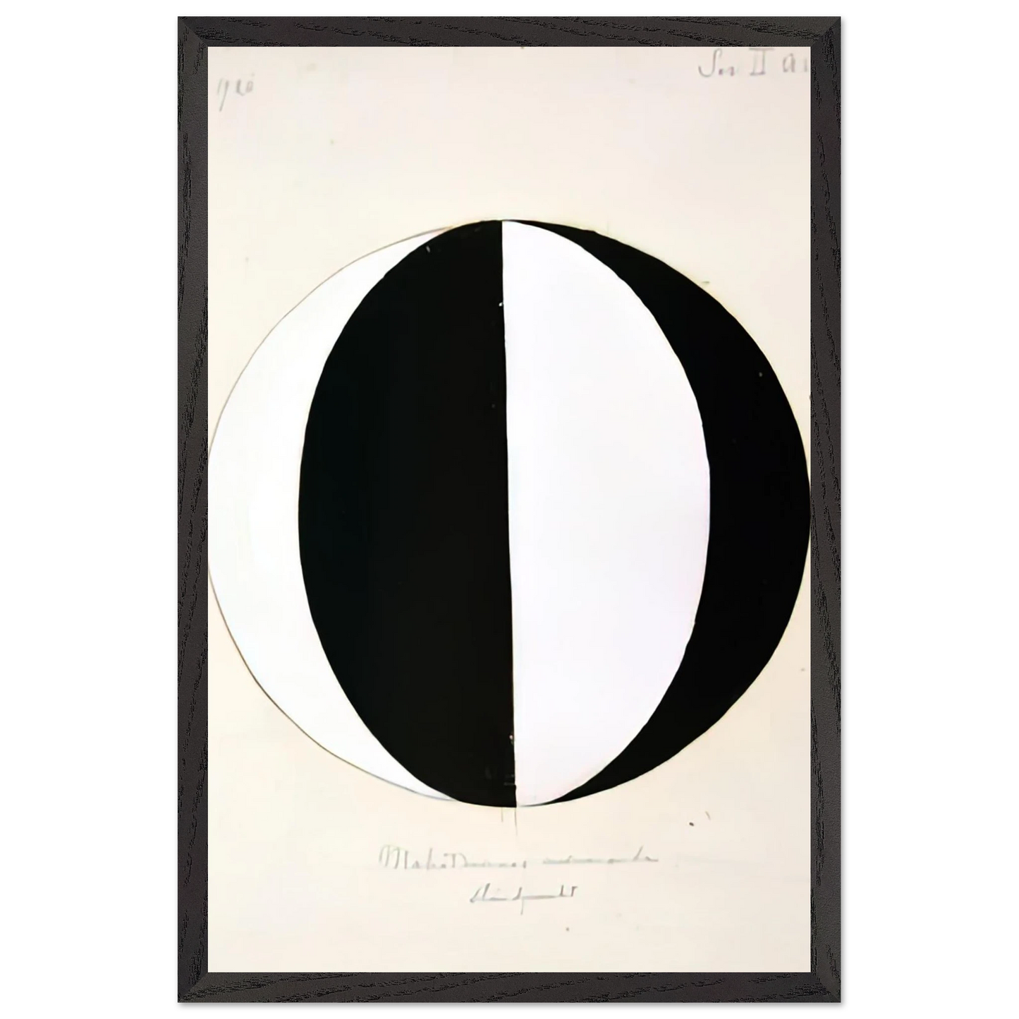 Hilma af Klint - THE MAHATMAS PRESENT STANDING POINT SERIES II NO 2A 1920 Wall art - 70x100 cm / 28x40 inches - Fine Art Poster-canvas - -