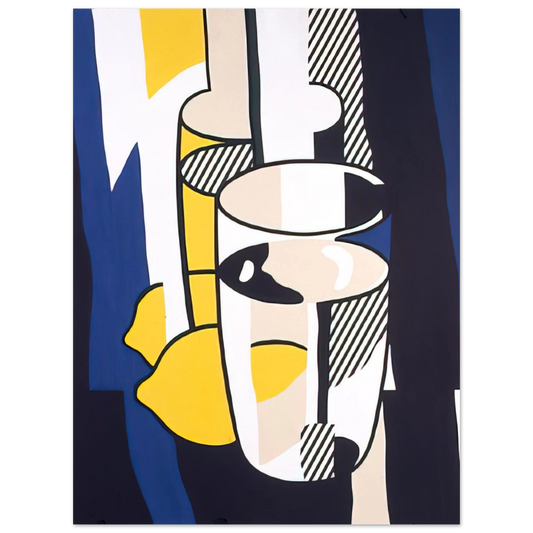 Roy Lichtenstein - GLASS AND LEMON IN A MIRROR 1974  75x100 cm / 30x40inches Fine Art Poster