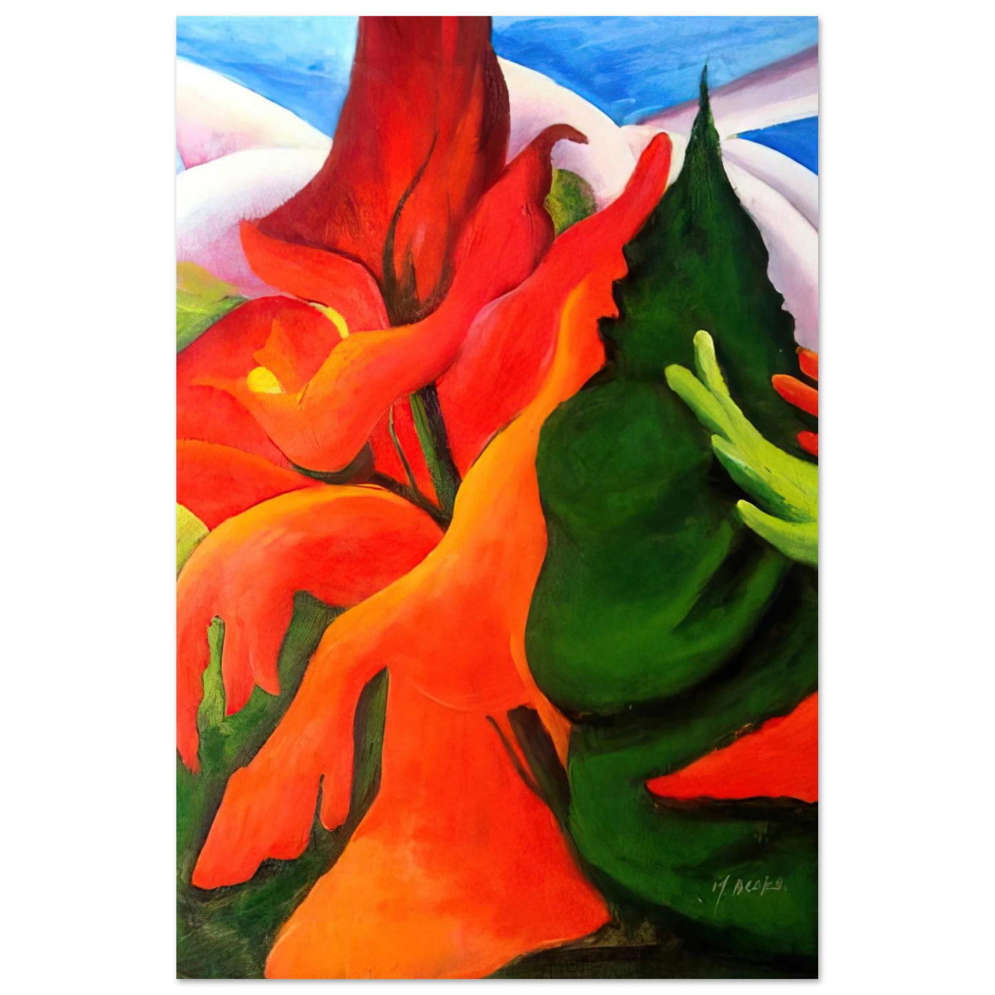 Georgia O'Keeffe - Melting Volcano Fine Art Poster