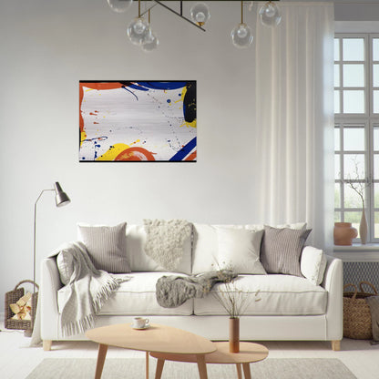 Abstract Composition  SF 61  - Sam Francis Brushed Aluminum Print - 70x100 cm / 28x40 inches | Sam Francis Aluminum Print | Sam Francis Prints