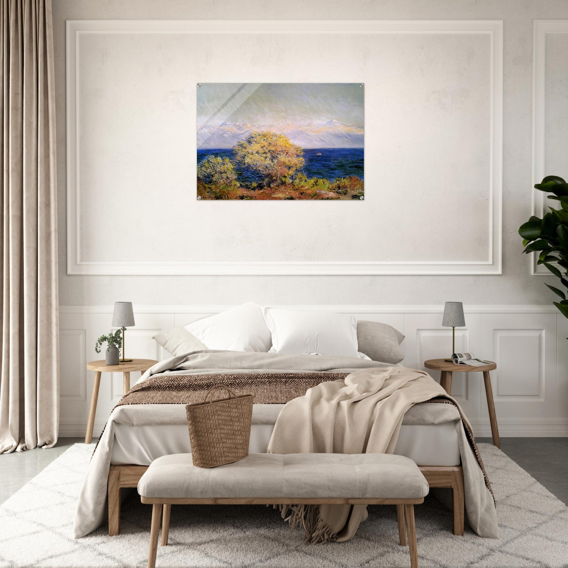 At Cap d'Antibes, Mistral Wind - claude monet Acrylic Print - 70x100 cm / 28x40″ inches