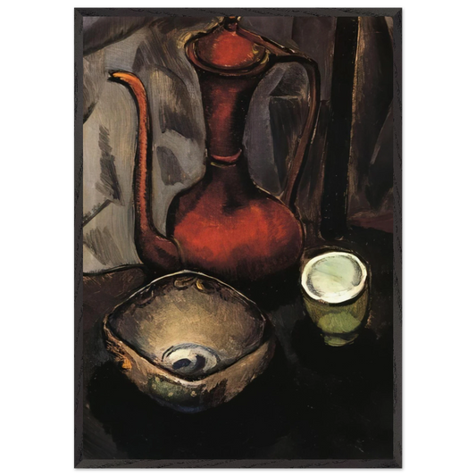 STILL LIFE WITH RED TEA KETTLE - Man Ray 70x100 cm / 28x40 inches Framed Art Print – Black Wooden Frame