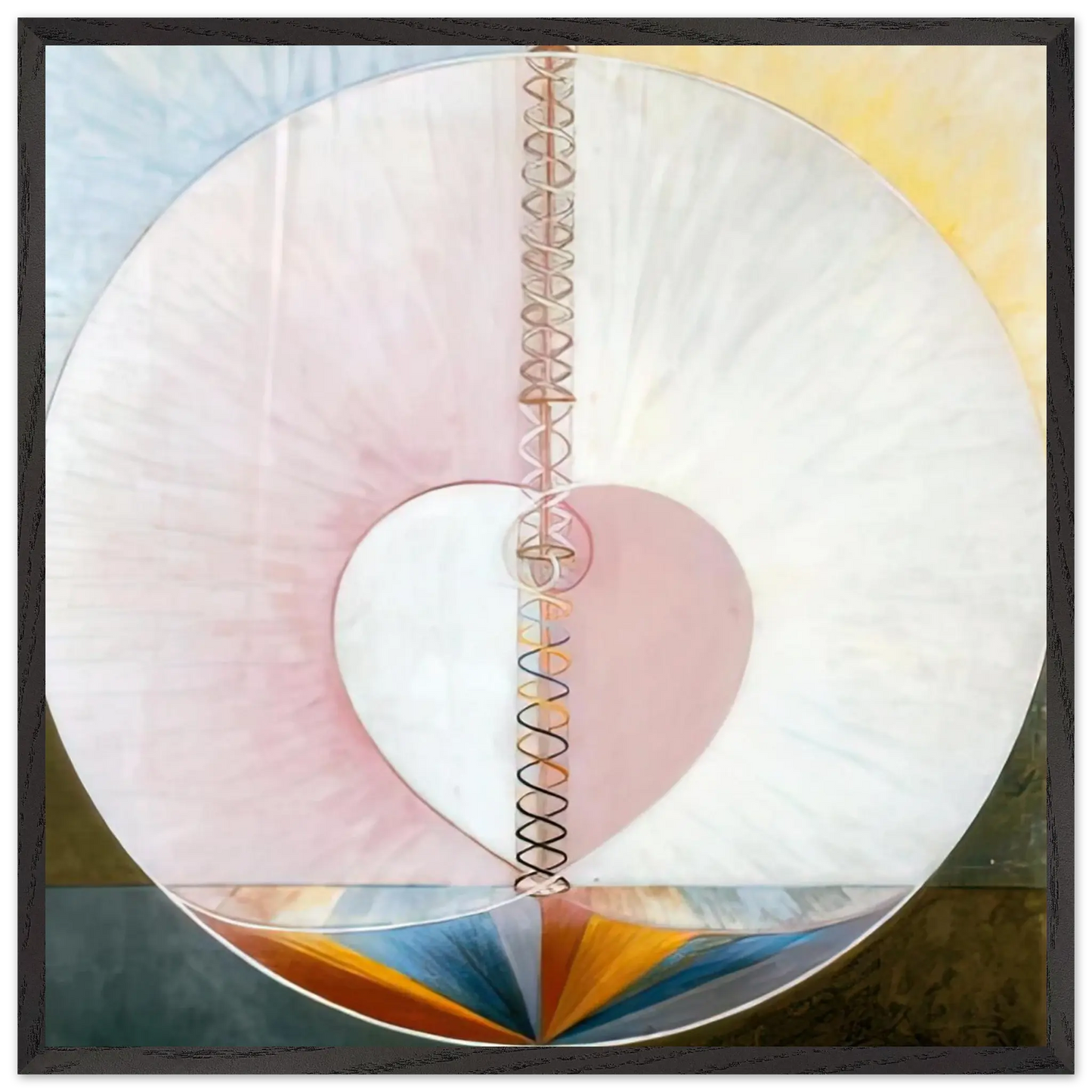 Hilma af Klint - WHAT A HUMAN BEING IS 1910 Wall art - 60x80 cm / 24x32 Inches - Premium Wooden Framed Poster With Fine Art Paper - Black frame