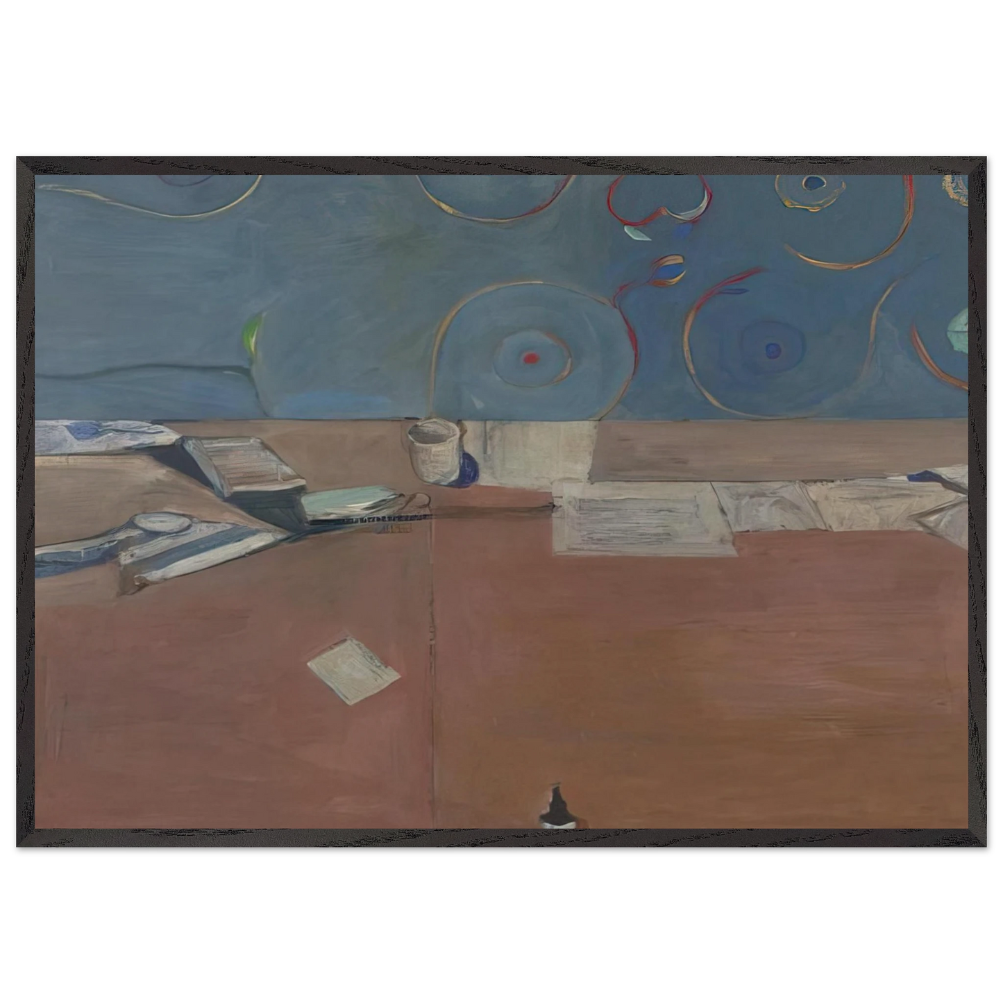 Large Still Life - Richard Diebenkorn 70x100 cm / 28x40 inches Framed Art Print – Black Wooden Frame