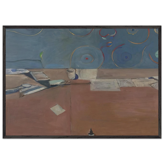 Large Still Life - Richard Diebenkorn 70x100 cm / 28x40 inches Framed Art Print – Black Wooden Frame