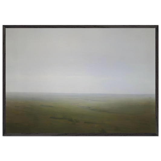 Landscape Steppe - Arkhyp Kuindzhi 70x100 cm / 28x40 inches Framed Art Print – Black Wooden Frame