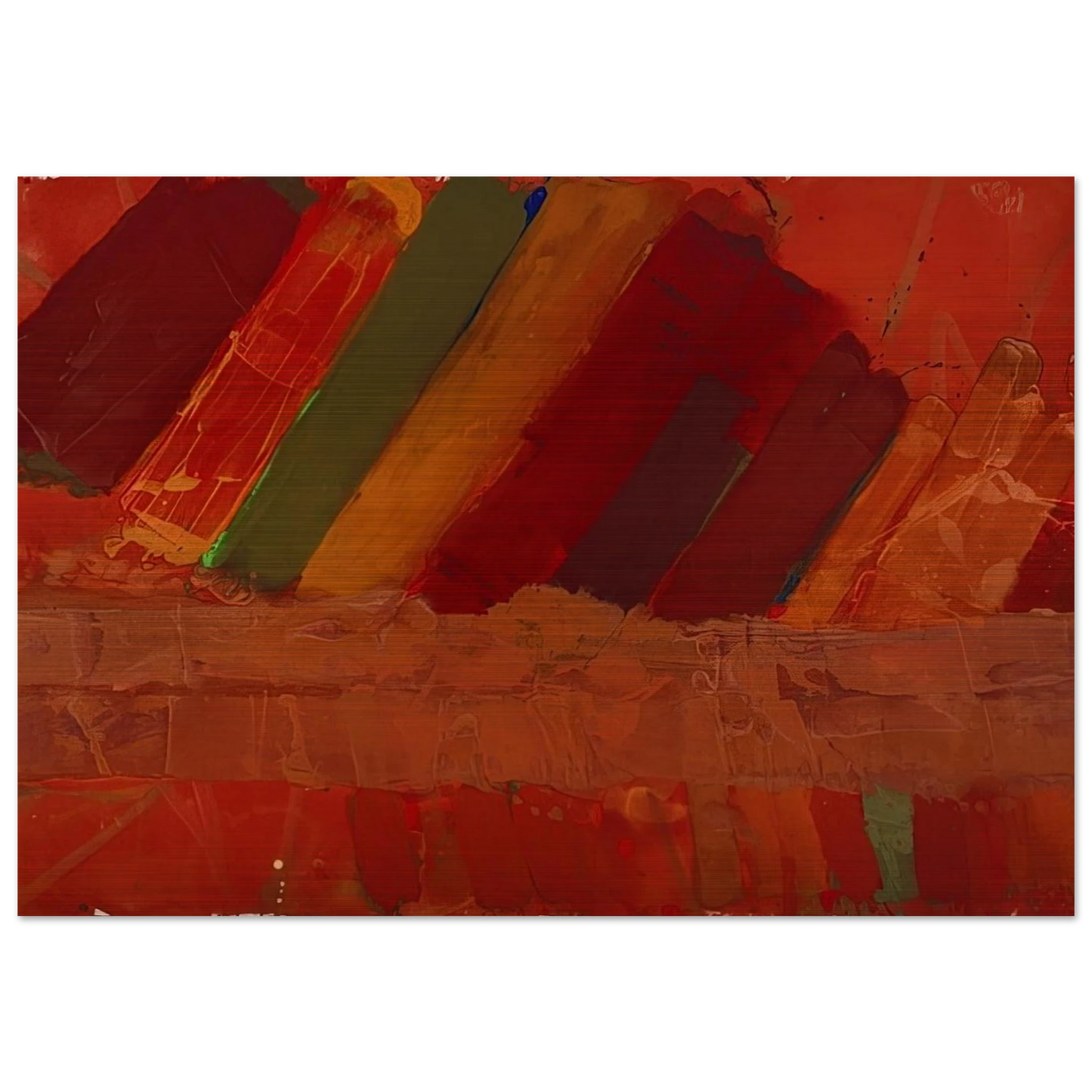 Seneca - 1979 - Albert Irvin Brushed Aluminum Print - 70x100 cm / 28x40 inches | Albert Irvin Aluminum Print | Albert Irvin Prints
