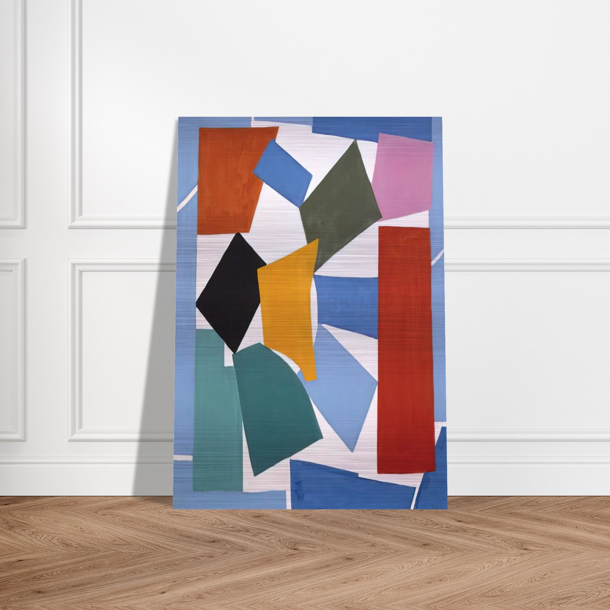 WATUSI HARD EDGE 1963 - Alma Woodsey Thomas Brushed Aluminum Print - 70x100 cm / 28x40 inches | Alma Woodsey Thomas Aluminum Print | Alma Woodsey Thomas Prints