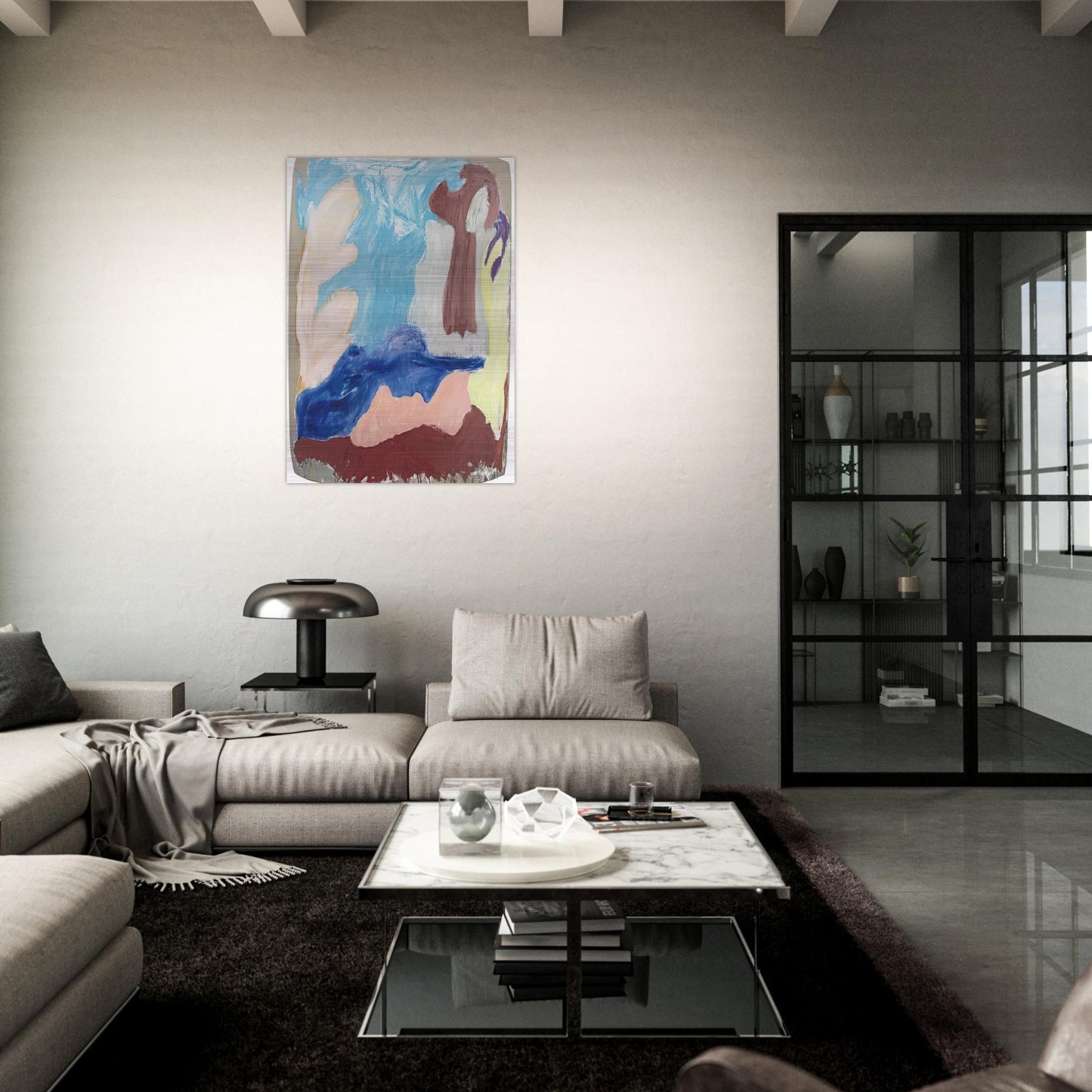 Promenade - 1985 - Ron Gorchov Brushed Aluminum Print - 70x100 cm / 28x40 inches | Ron Gorchov Aluminum Print | Ron Gorchov Prints